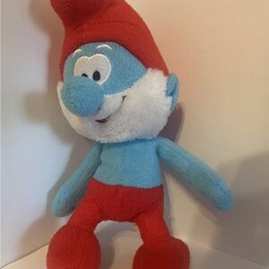 Papa Smurf plush stuffed collectible Toy  - Peyo - Nanco  Produced 11-30-2011